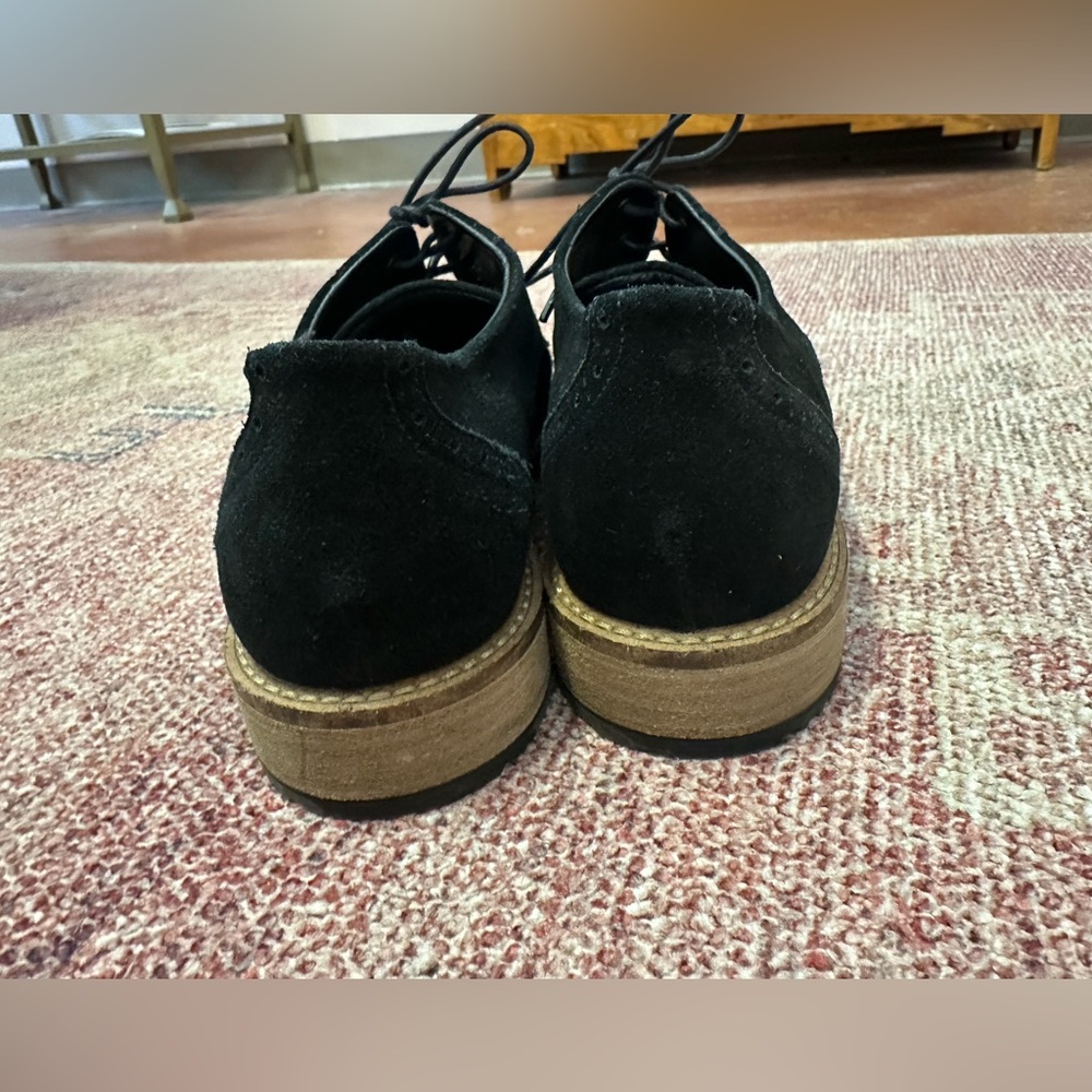 Ecco women’s black suede wingtip loafers size 39 8 - Picture 4 of 13